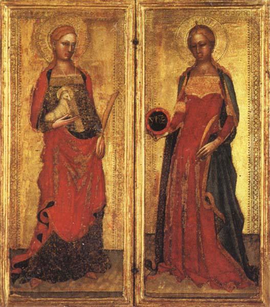 Andrea Bonaiuti St.Agnes and St.Domitilla Norge oil painting art